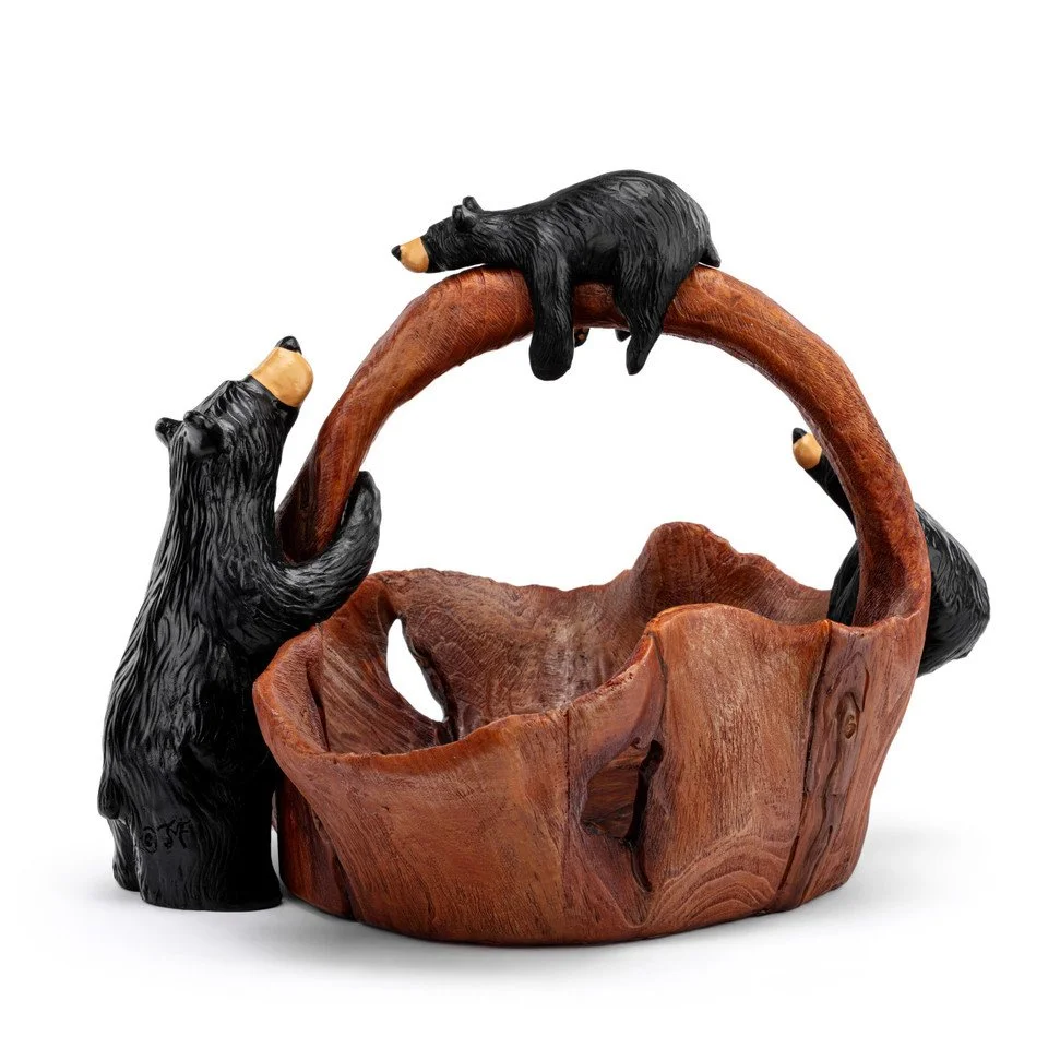 Jeff Fleming Bears - Bear Timber Grand Basket — Bear Country Gallery